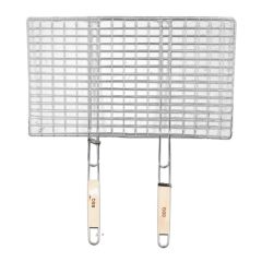 BBQ Grill Net Square with Wood Handle