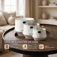Ceramic Flower Pot Set 3 Piece
