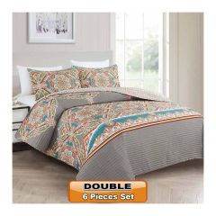 Bed Cover Printed Floral Double Size Microfiber