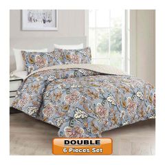 Bed Cover Printed Floral Double Size Microfiber