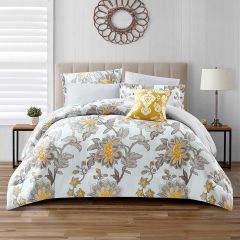 Comforter Set: 1x Comforter 240x260cm 1x Fitted Sheet 200x200cm 1x Pillow Sham 50x75cm 2x Pillow Case 50x75cm 2x Cushion 45x45cm