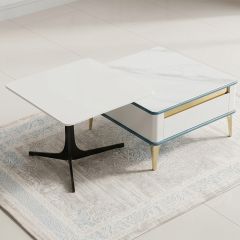 Glass Tea Table Set Rectangle