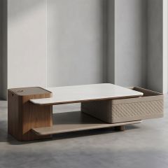 Marble Tea Table Single Rectangle
