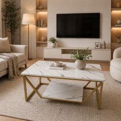Wooden Tea Table Modern Rectangle