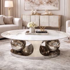 Marble Tea Table Round