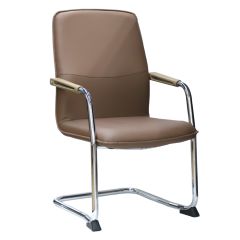 Visitor Chair Leather Light Brown