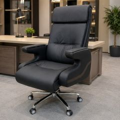 Office Chair Leather Adjustable High Back