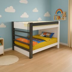 Bunk Bed For Boys Grey & White