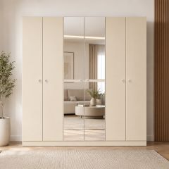 Wooden Wardrobe 6 Door