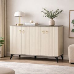 Modern 4 Door Shoe Cabinet