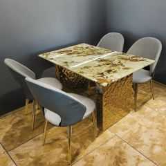 Marble Dining Table Set (1 Table 4 Chairs)