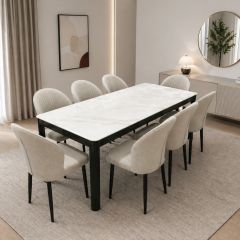 Marble Dining Table Set 1 Plus 8 Seater