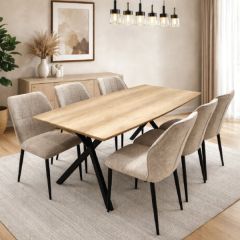 Wood Dining Table Set 1 Table With 6 Chairs