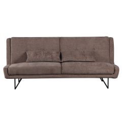 Fabric Sofa Bed Single 2 In 1 Brown