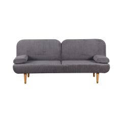 Fabric Sofa Bed Single 2 In 1 Grey