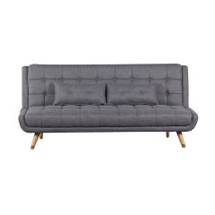 Fabric Sofa Bed Single 2 In 1 Grey