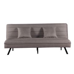 Fabric Sofa Bed Single 2 In 1 Beige
