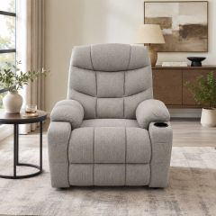 Single Fabric Swivel Recliner Sofa