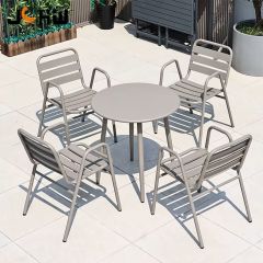 Modern Outdoor Dining Table (1 Table, 4 Chairs)
