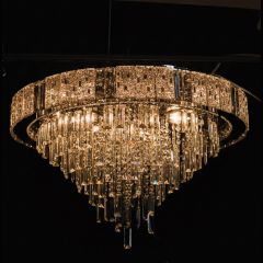 Crystal Ceiling Light Silver