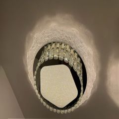 Crystal Ceiling Light Silver