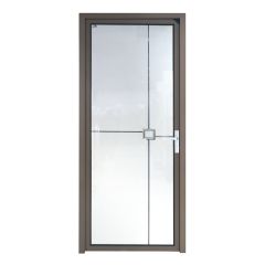 باب منزلق ألومنيوم يسار لون بني مقاس 210X80X5 سم