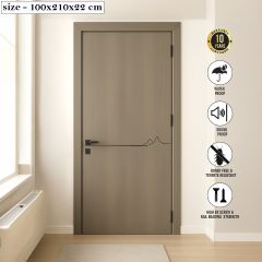 WPC Doors Frame With Black Line 210x98x22cm