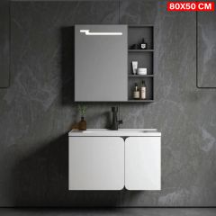 Modern Commercial Bathroom Cabinet White 80X50cm