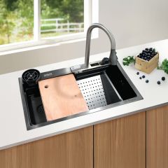 Lavinchi Multi-Functional Kitchen Workstation Sink Black
