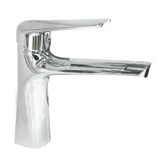 Brass Modern Basin Mixer Chrome