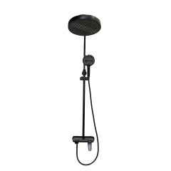 Modern Brass Shower Column Black