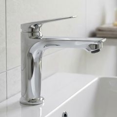Brass Modern Basin Mixer Chrome