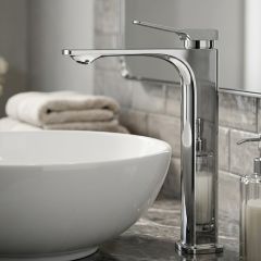 Brass Modern Basin Mixer Chrome
