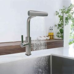 Chrome Pull-Out Kitchen Mixer