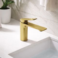 Brass Basin Mixer Gold