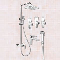 Bathroom Mixer 6 Pieces Set
