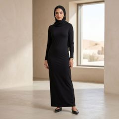 Stretch Dress High Neck Long Sleeve