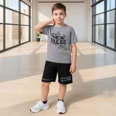Boys T-Shirt & Shorts Set 2 Pieces Printed