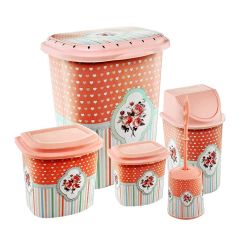 Patterned Bath Set 5 Pcs