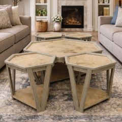 Modern Tea Table Set Round 5 Pieces