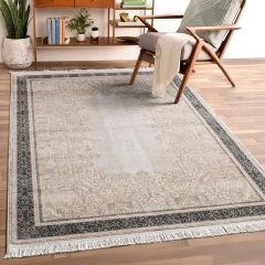 Sihir Pattern White Grey Carpet 300x400 cm