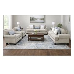 Fabirc Sofa Set (1x3 Seater, 1x2 Seater, 2x1 Seater)