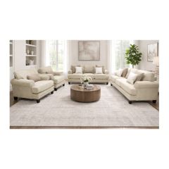 Fabirc Sofa Set (1x3 Seater, 1x2 Seater, 2x1 Seater)