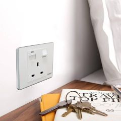 Switch Sngle Socket Wd Usb 10Y