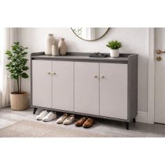 SHOE CABINET MODERN 4 DOOR 1BX