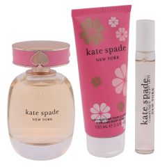 كيت سبيد نيويورك مجموعة هدية مكونة من 3 قطع أو دو برفوم للنساء