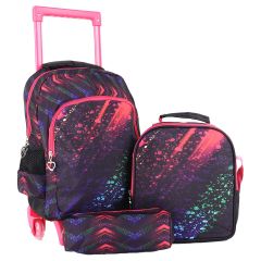 Kids Trolley Bag Girls Assorted 3Pcs