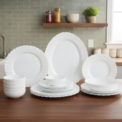 26 Pieces Smooth Opal Dinner Set