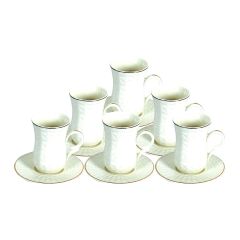6 Pieces Cera Istikan With Saucer