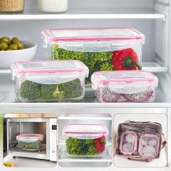 Rectangle Food Container Set 6 Piece